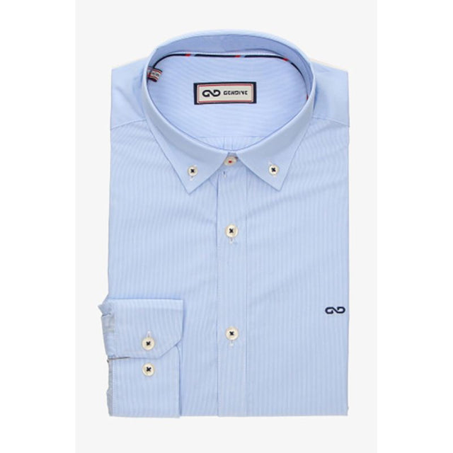 Camisa Líneas Celeste