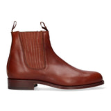 Short boot in natural with pleated gusset Valverde del Camino