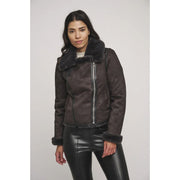 GRAPHITE SHEARLING JACKET