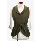 Pandora Green Suede Vest