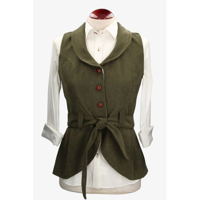 Pandora Green Suede Vest