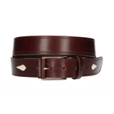 Chestnut Pineapple and Stripe Cowhide Belt
