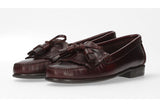 Zapato con Flecos, Lazo y Borlas Marrón