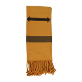 Manta estribera lona con bolsillo ocre