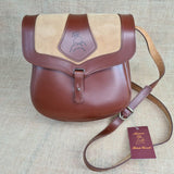 Large Leather/Camel Crossbody Bag
