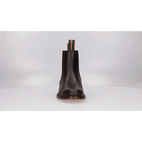 Short chestnut calf boot with pleated gusset Valverde del Camino