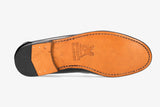 Mocasín con Lazo Negro Suela de Cuero