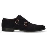 Navy Double Buckle Shoe