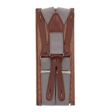 Elastic Suspenders Gray Dots 35 mm