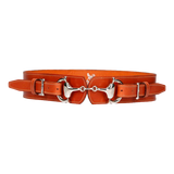 Ceinture en cuir faite à la main avec ornement en filet