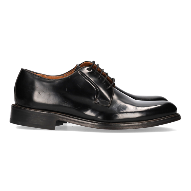 Black Leather Blucher