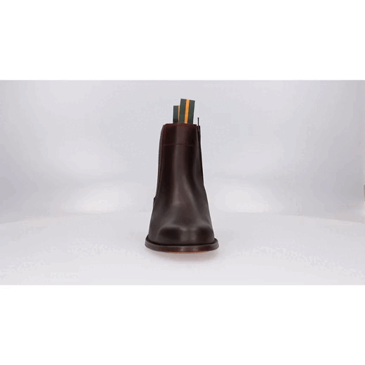 Bota corta con fuelle y cremallera en becerro Valverde del Camino