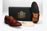 Monkstrap leather skin