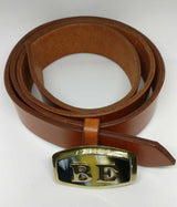 Dark Leather Buckleless Belt