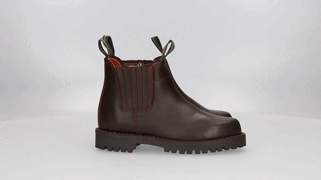 Valverde del Camino children's short boots with a rubber sole and zipper