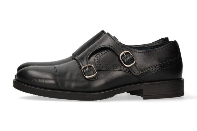 Two Buckles Black Chopped Top