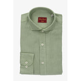 Light Green Plain Shirt with Dress Collar