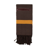 Couverture repose-pieds en toile avec poche marron