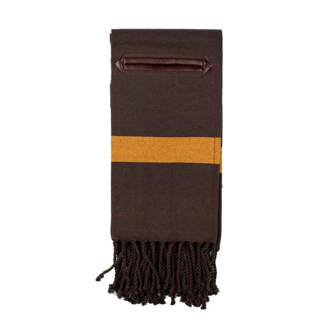 Couverture repose-pieds en toile avec poche marron