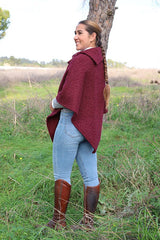 Poncho Toffee Burdeos