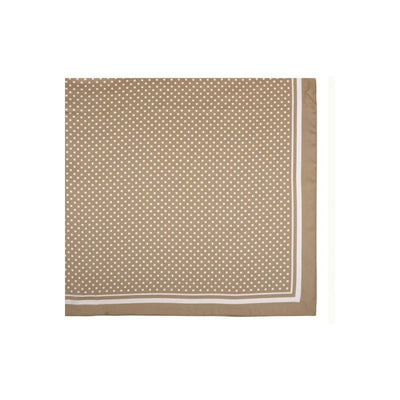 Beige Scarf with Polka Dots
