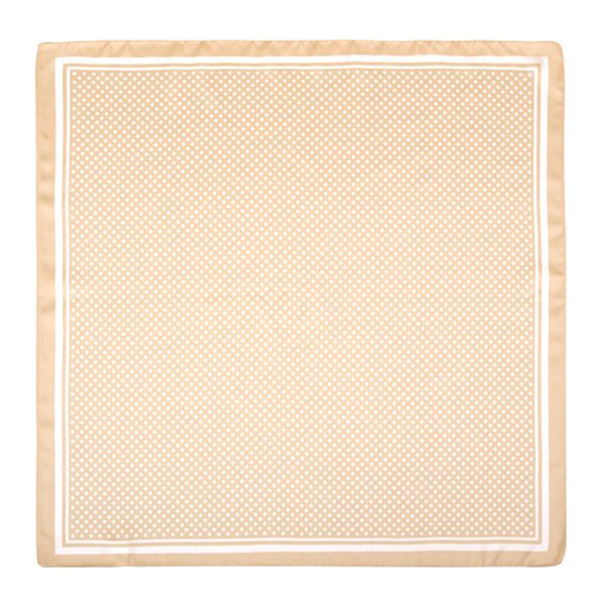 Écharpe beige à pois