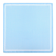 Light Blue Scarf with Polka Dots