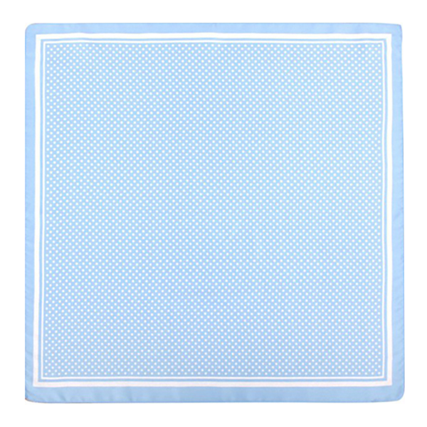 Écharpe bleu clair à pois