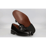 Tufted Ribbon Trim Tassels Black
