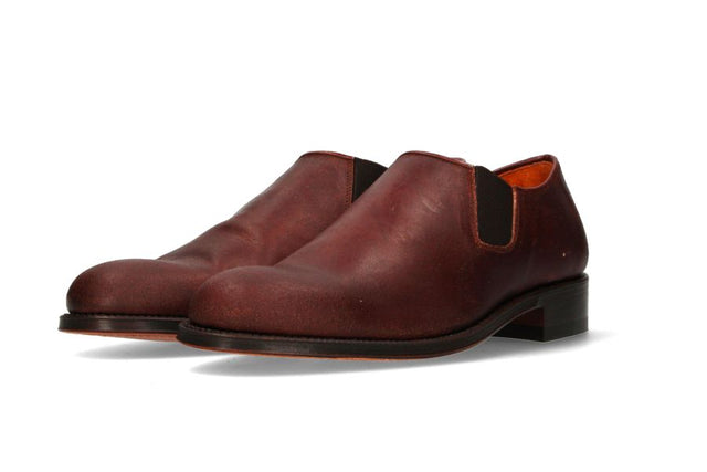 Zapato con elásticos para polaina ternera oscura Valverde del Camino