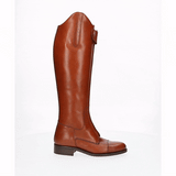 BOTA DE POLO CUERO NATURAL OSCURO PISO DE GOMA