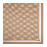 Écharpe beige à pois