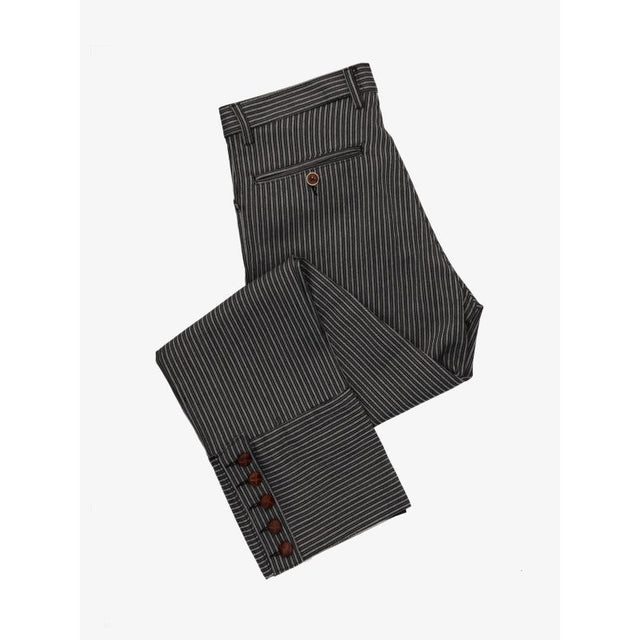 Pantalón campero rayas grises