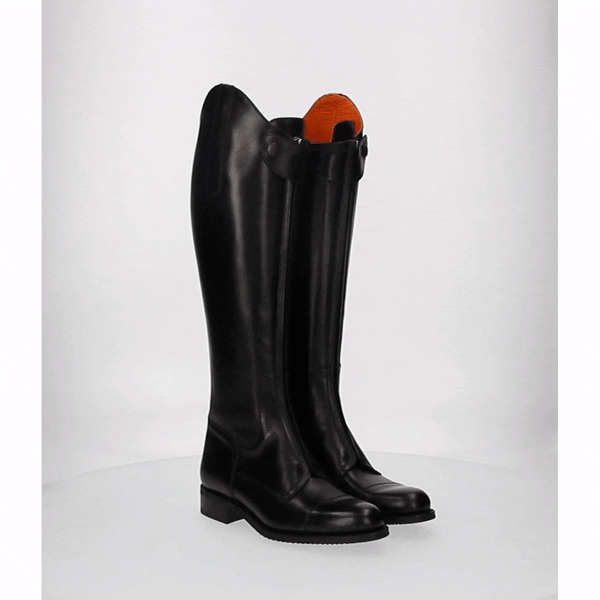 BOTTE POLO NOIRE AVEC CAOUTCHOUC