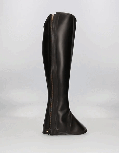 Guêtre de travail en cuir de veau noir