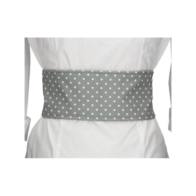 Fajín Gris Lunar Blanco
