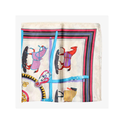 Horses Scarf with Beige Background