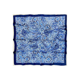 Cashmere Ornaments Scarf in Blue and Light Blue