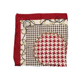 Red Combined Houndstooth Scarf