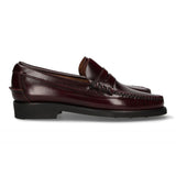 Burgundy Masked Moccasin with Rubber Sole