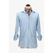 Camisa guayabera algodón celeste