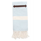 Canvas Footrest Blanket with Light Blue Pocket