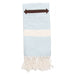 Canvas Footrest Blanket with Light Blue Pocket
