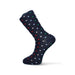 Navy Sock with Multicolor Dots