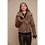 TAUPE SHEARLING JACKET