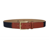 Blue Canvas Belt with Yellow Dots