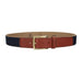 Blue Canvas Belt with Yellow Dots