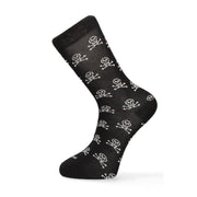 CHAUSSETTE À MOTIF DE TÊTE DE MORT NOIRE