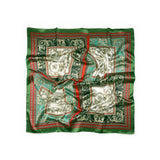 Green-Black and Red Trimmed Scarf