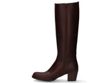 Bota Campera Cremallera Tacón Café Valverde del Camino